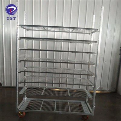 Carros de flores de malla metálica