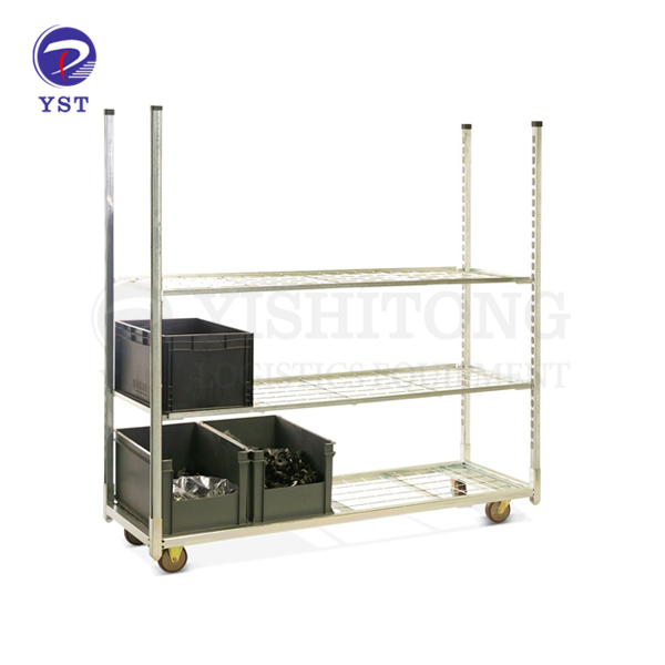 Wire Mesh Trolley Cart Flower